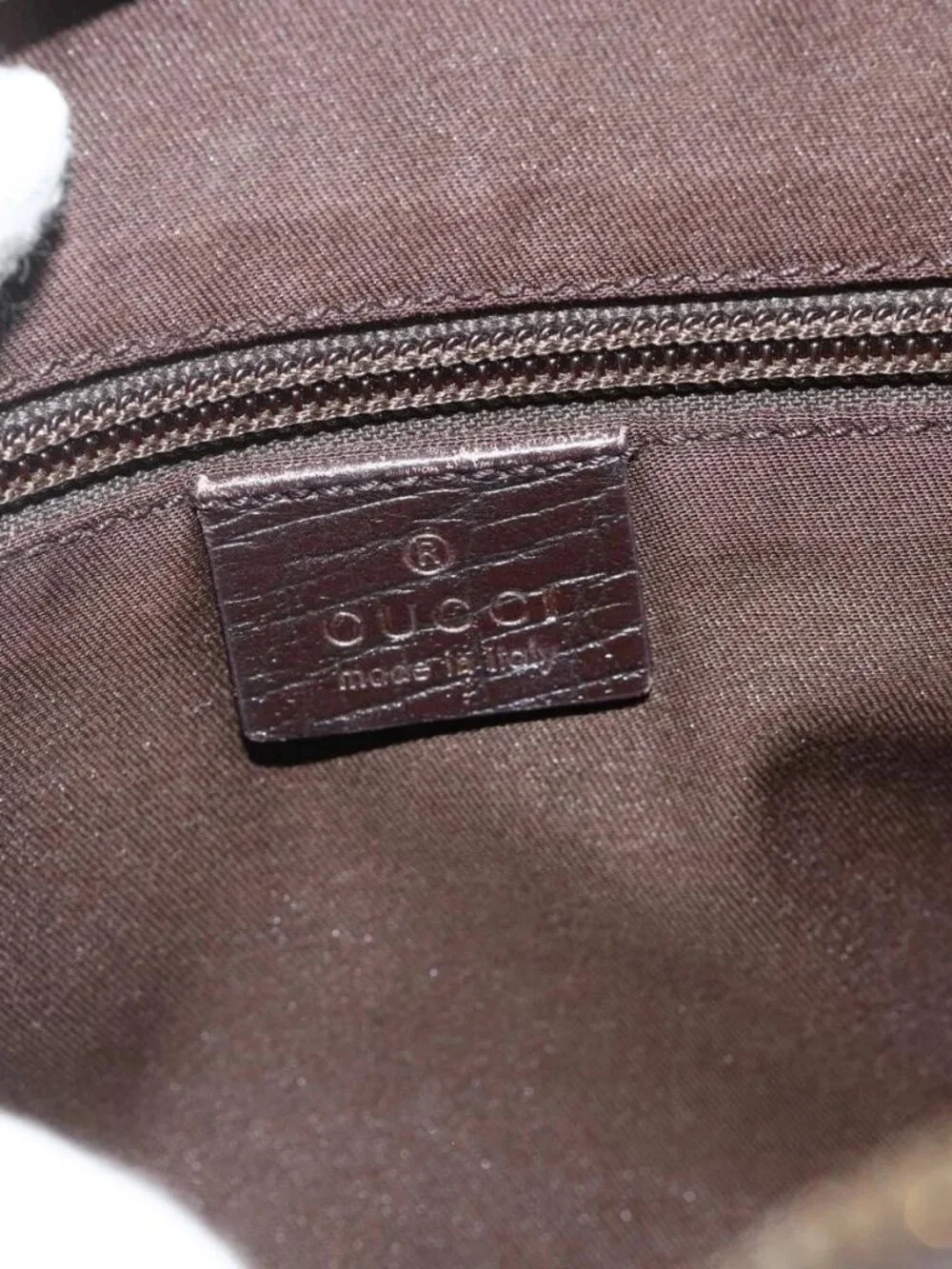 GUCCI GG Supreme Shoulder Bag PVC Beige Silver 114291 Auth
